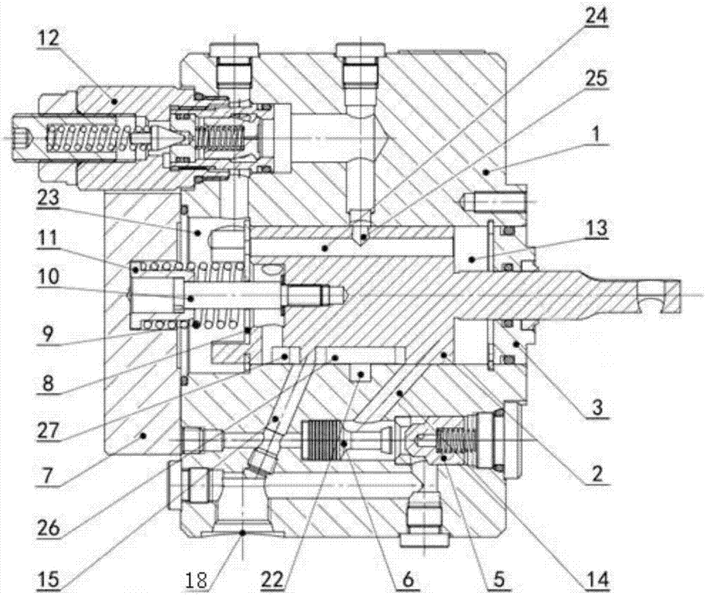 Rotary multi-way valve with pressure maintaining and shock preventing functions