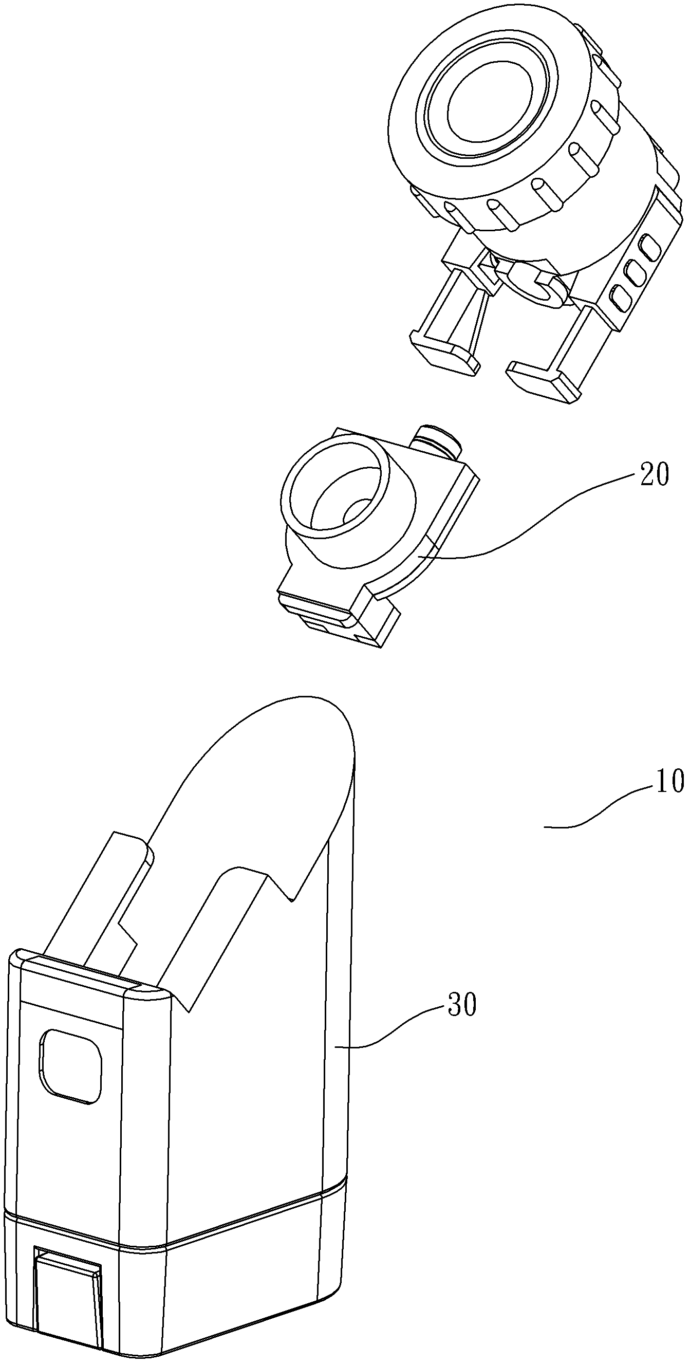 Adjusting method and structure for resonance frequency of demounting type spray head of atomizer