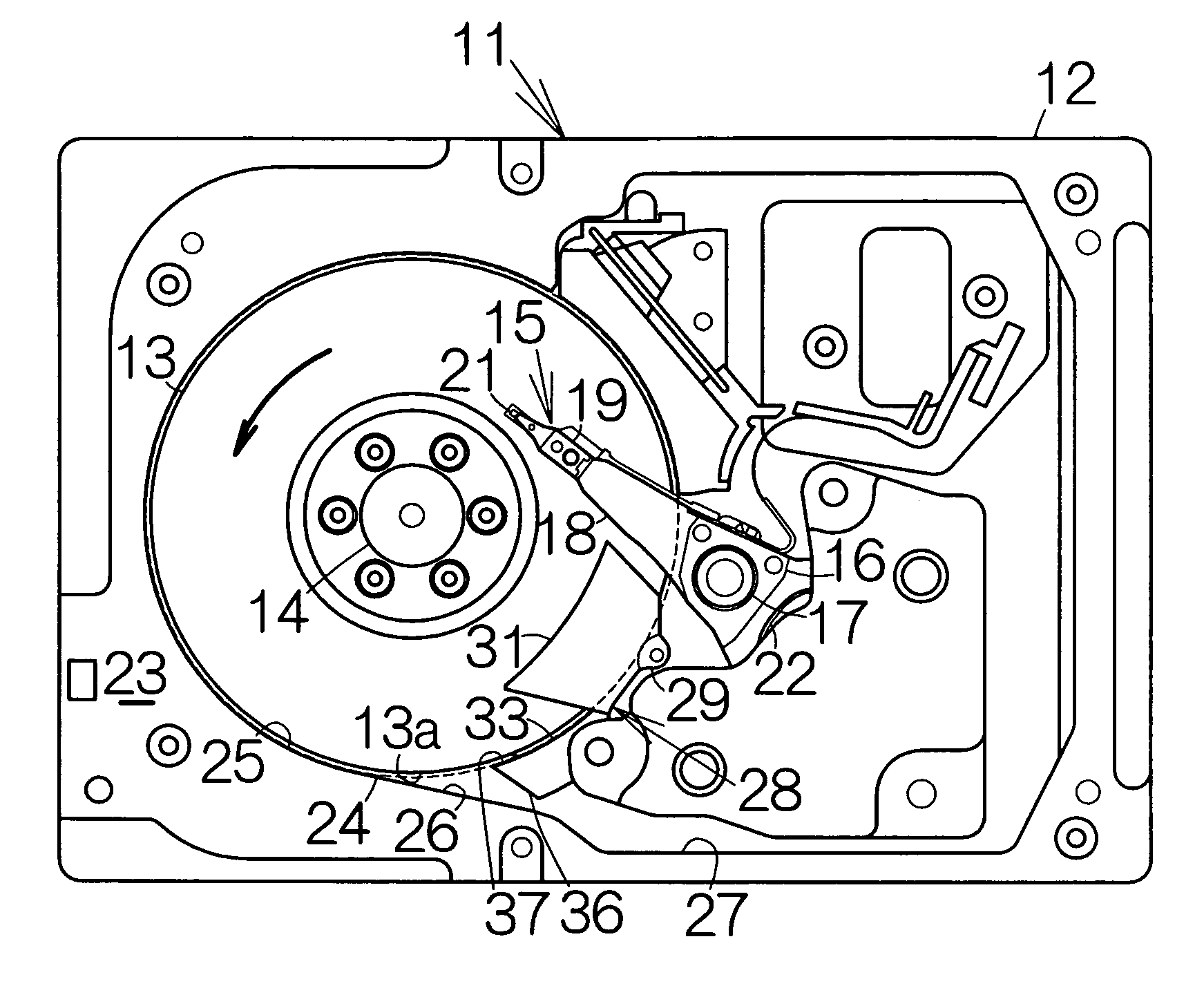 Recording disk drive having shroud