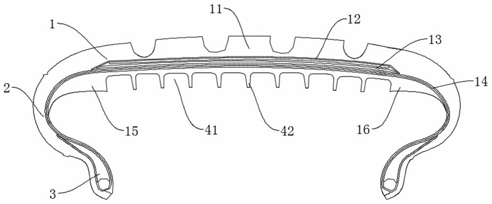 Silence structure tire