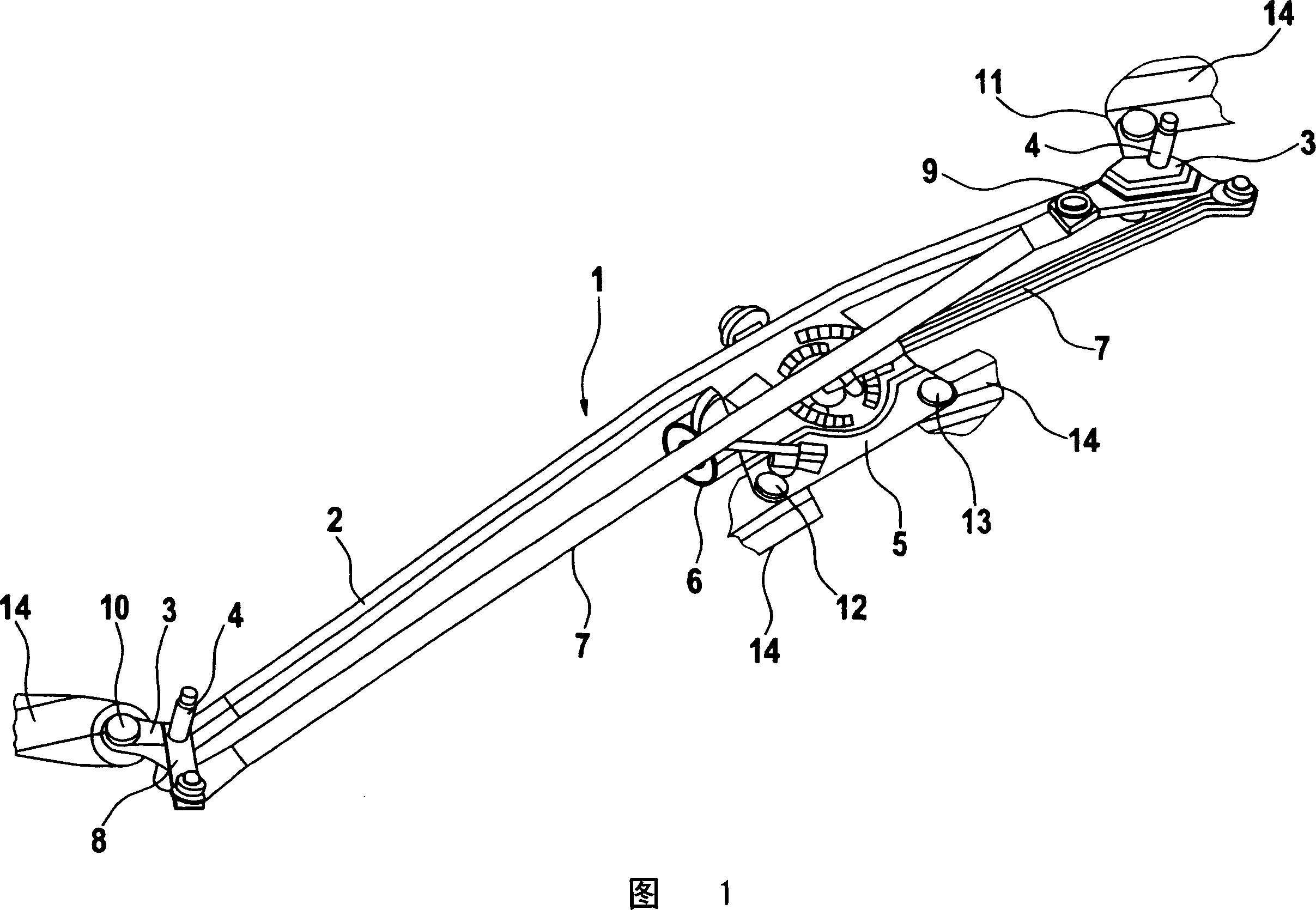 Wiper installation for the windscreen of a motor vehicle