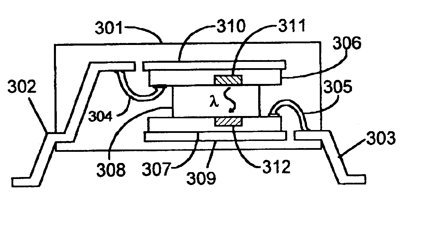 Switching power supply circuit using a silicon based LED for feedback