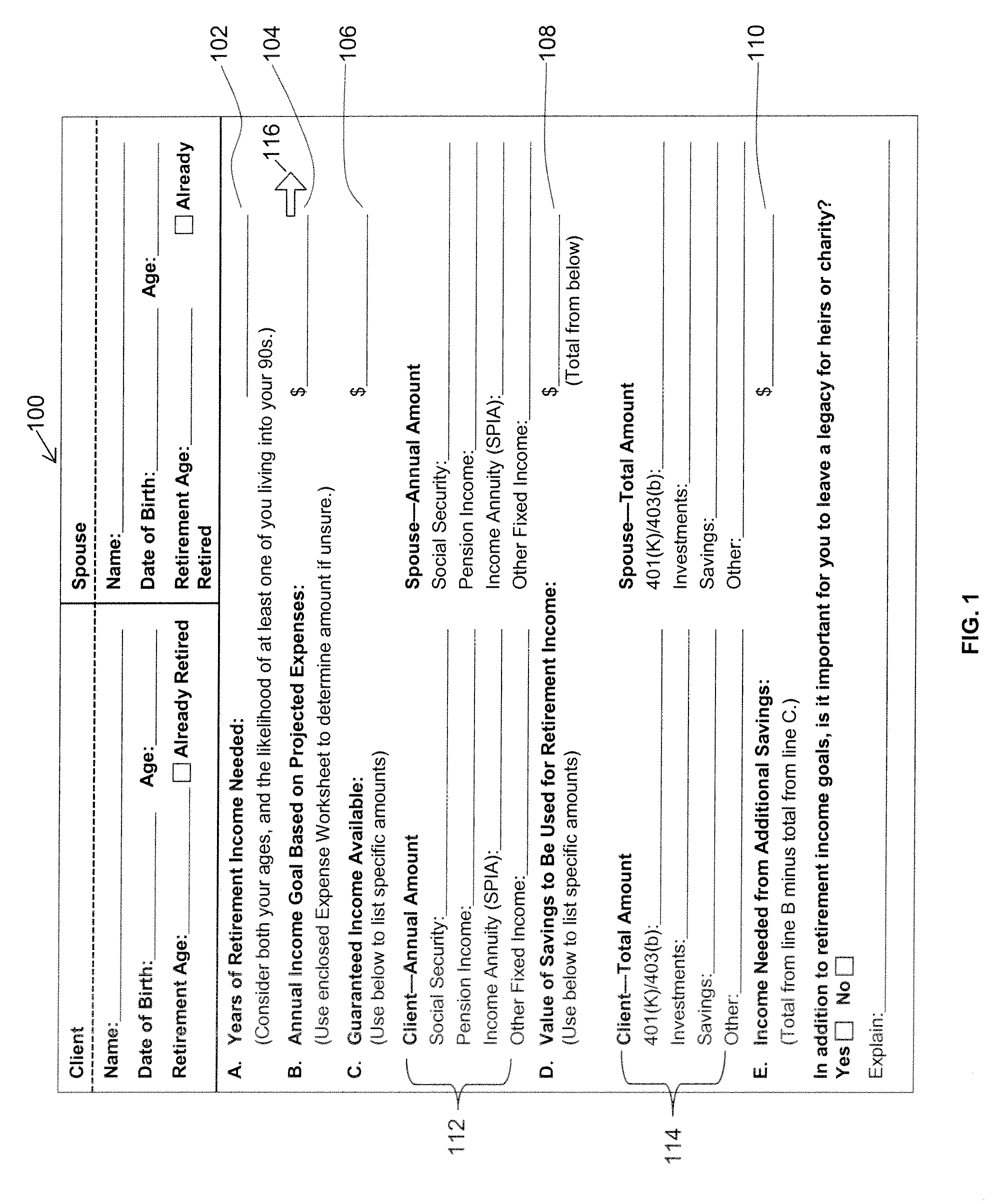 Retirement income selector systems and methods