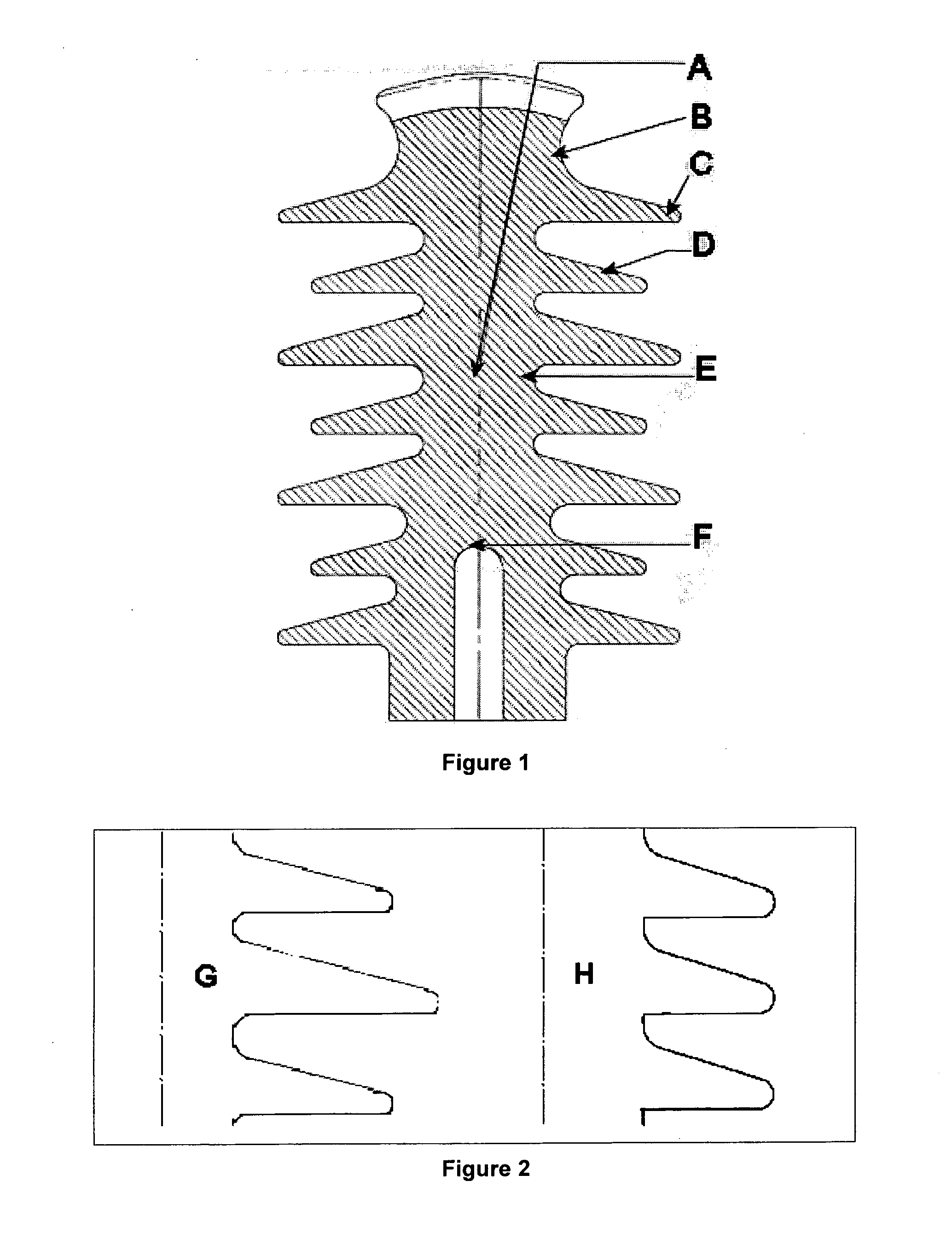 Polymeric High Voltage Insulator with a Hard, Hydrophobic Surface