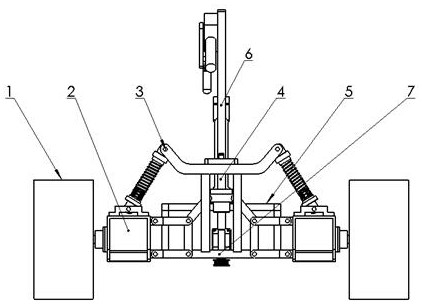 Magnetic adsorption wall-climbing spraying robot with curved surface adaptive capacity and use method thereof