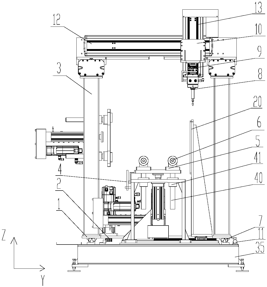 Full-automatic grinding mechanism achieving automatic posture adjustment based on force feedback