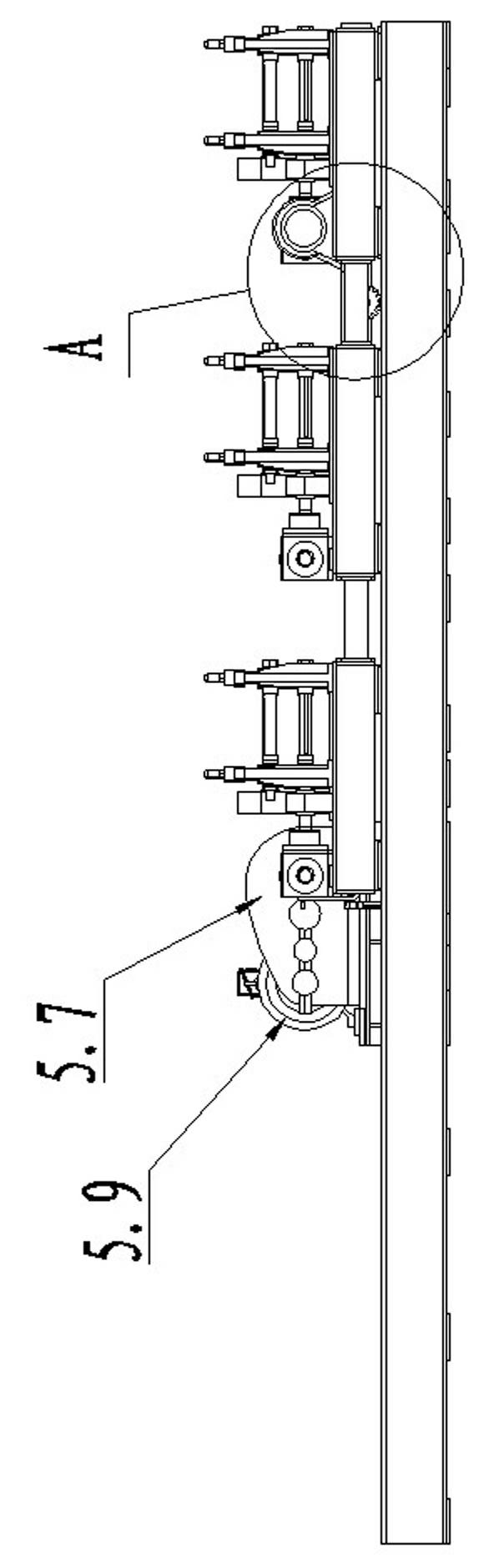 Automatic production line for full-continuous container section bar