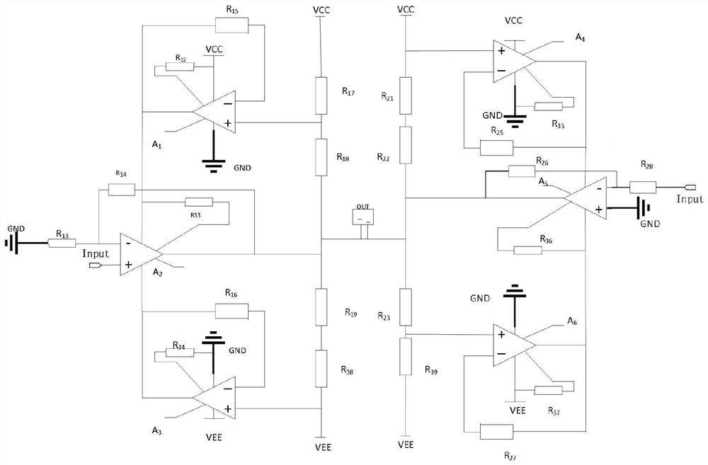 Novel broadband high-voltage cascade linear amplifier device