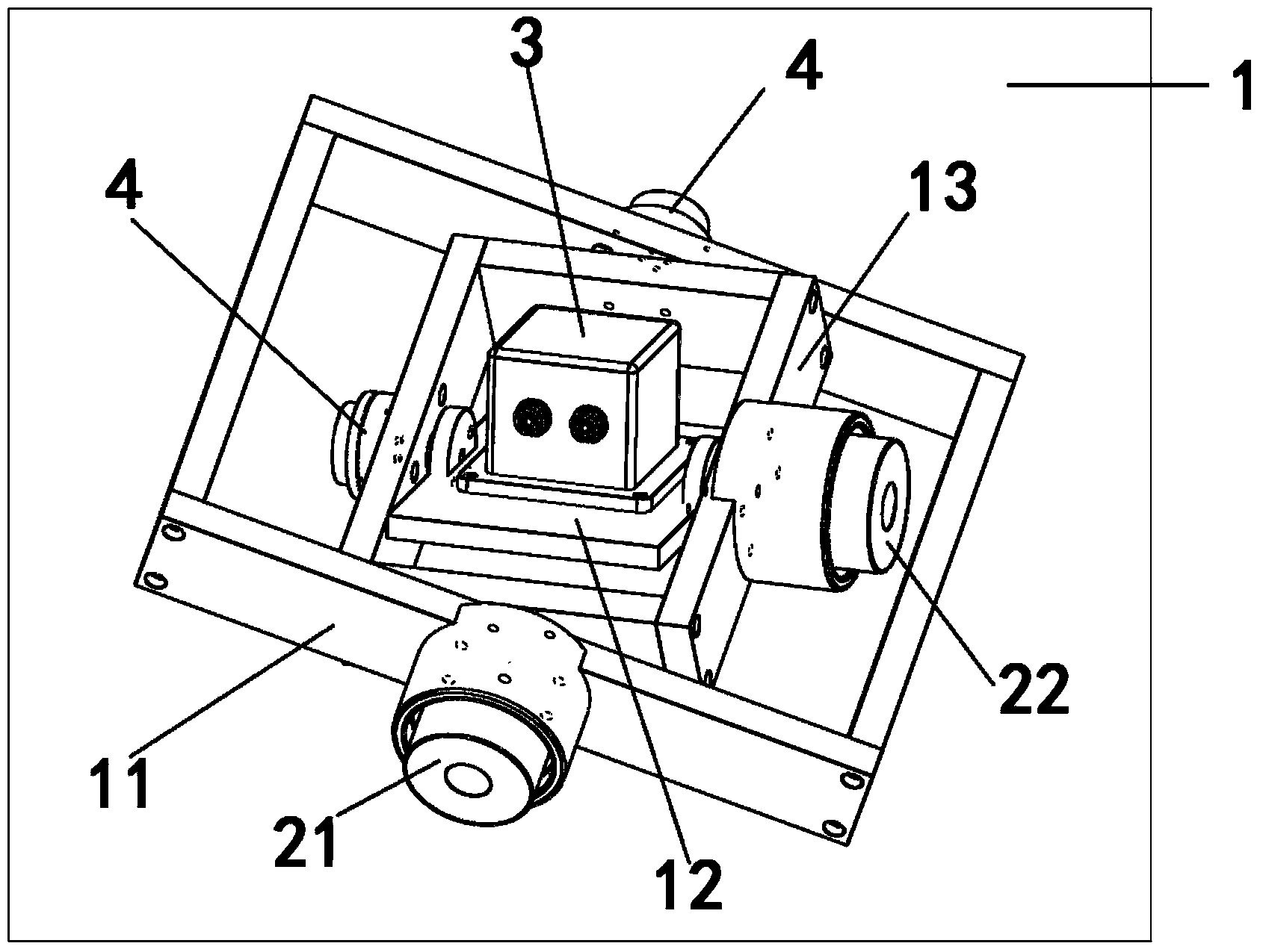 Structure and control method of direct-drive fiber-optic gyroscope stabilized platform