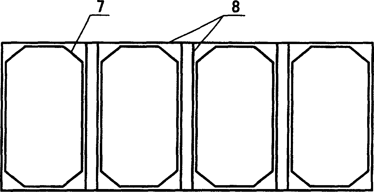 Lightweight material combination unit filled prestressed concrete cast-in-situ hollow slab