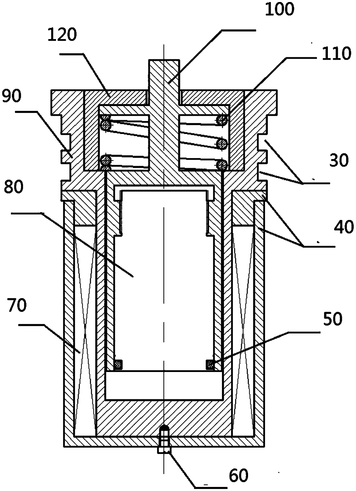 Electromagnetic type emergency load rejection device for underwater glider