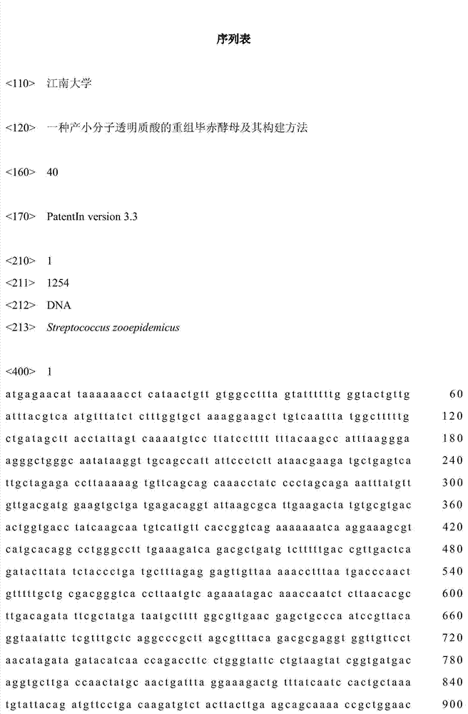 Recombinant Pichia pastoris for producing small-molecular hyaluronic acids and construction method thereof