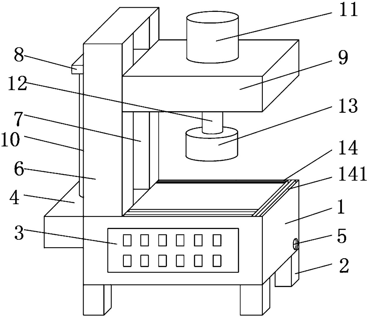 Grinding device in processing process of flange plate