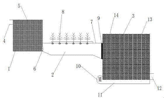 Recycling system for treating slaughter wastewater