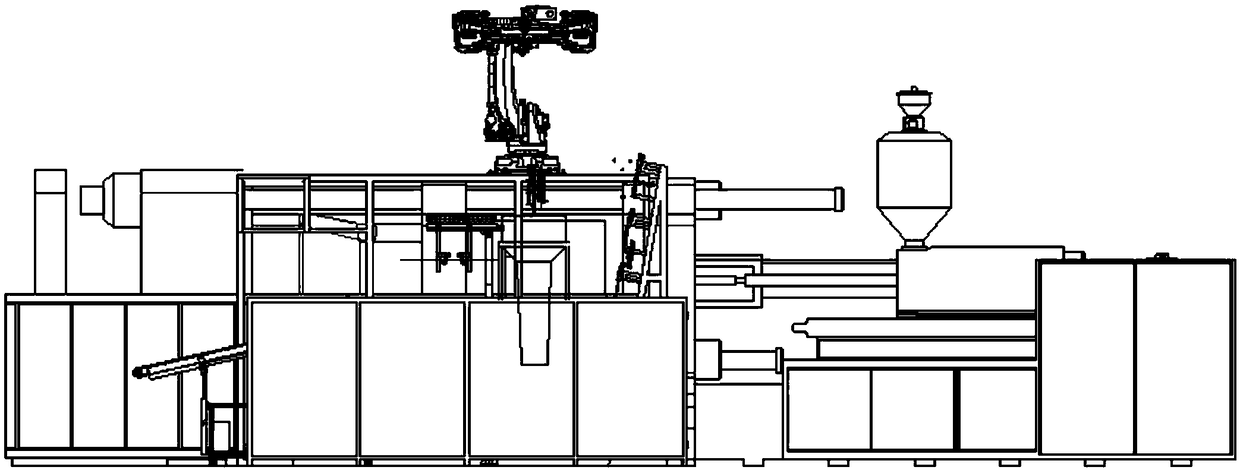 Automatic post treatment equipment of large-scale automobile plastic part