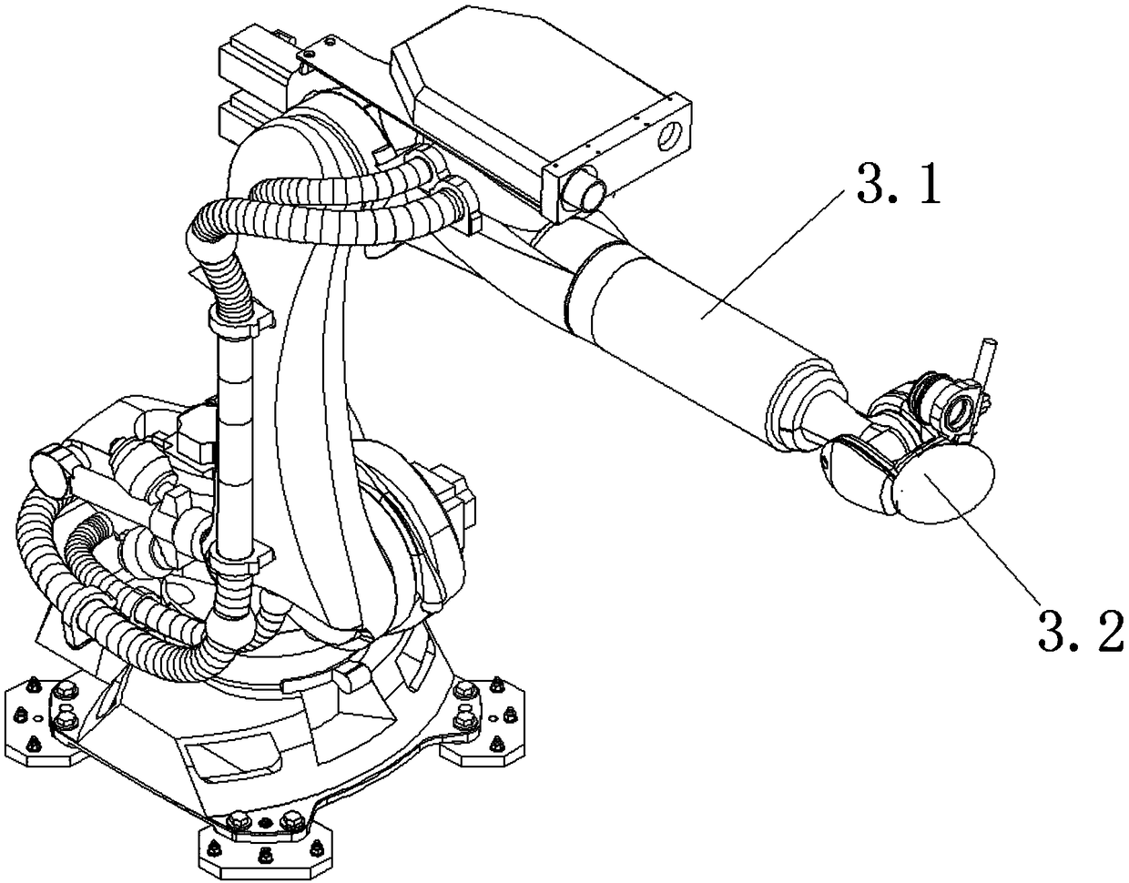 Automatic post treatment equipment of large-scale automobile plastic part