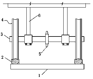 Buffer protection transmission device and method for shuttle type distribution trolley