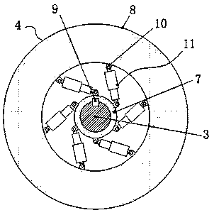 Buffer protection transmission device and method for shuttle type distribution trolley