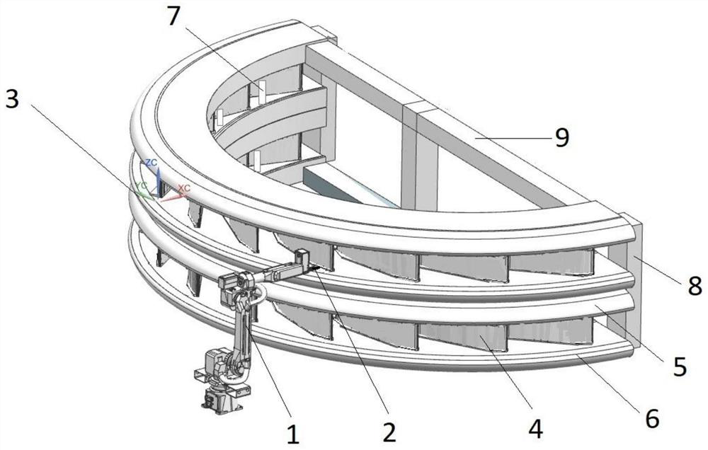 Efficient horizontal position welding process method for pumping storage seat ring fixed guide vane