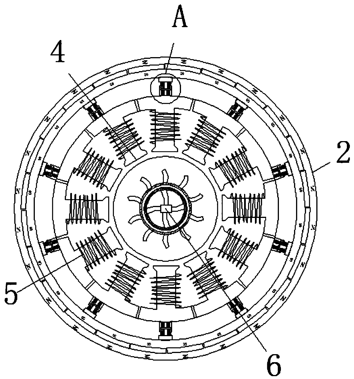 Non-contact motor stator winding dip equipment capable of eliminating liquid dropping phenomenon