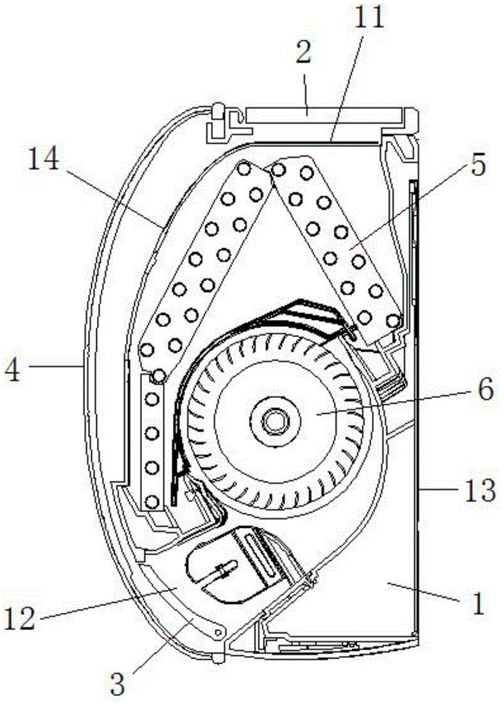 Closed shell of air-conditioner indoor unit, air-conditioner indoor unit and air-conditioner