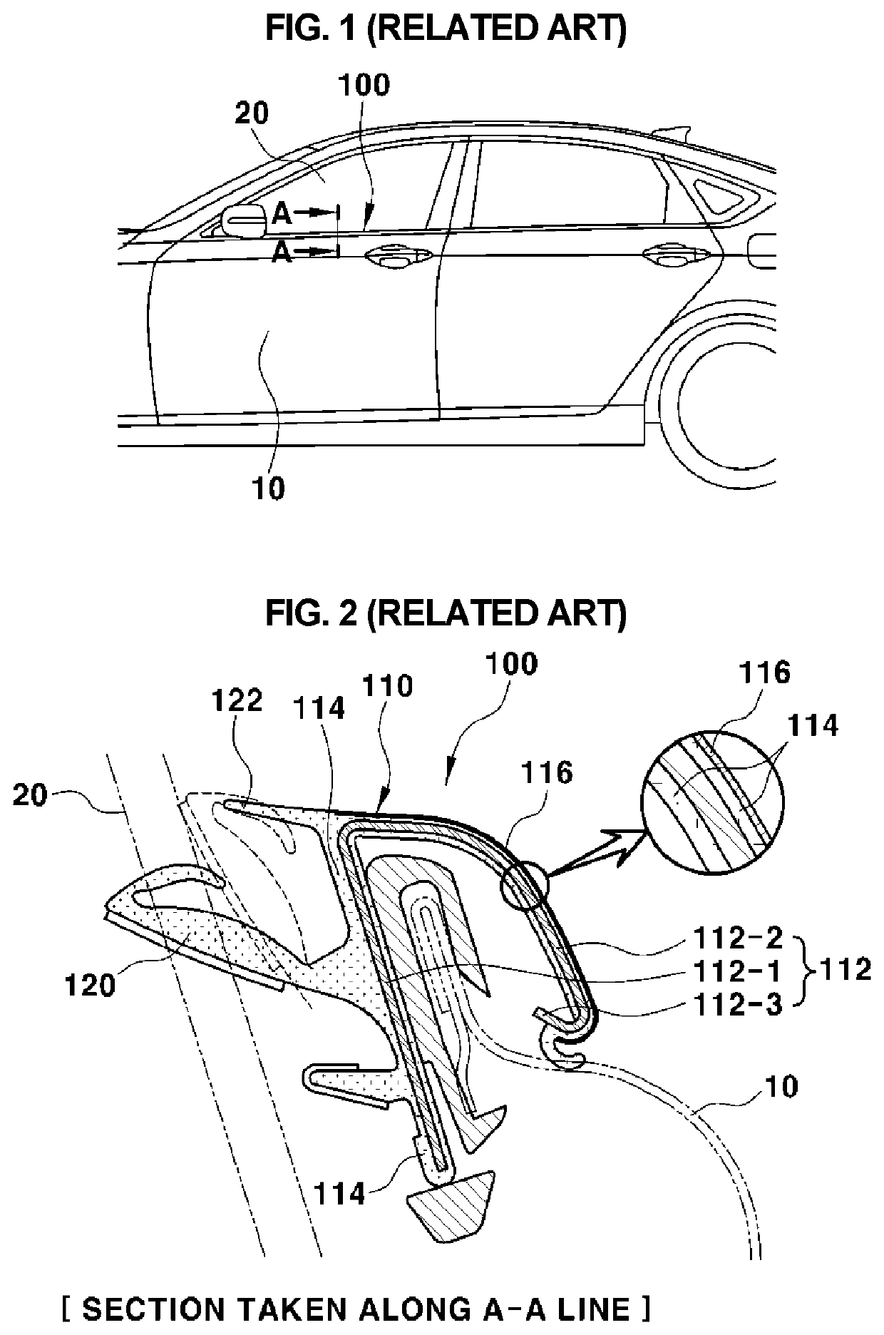 Door outside belt for vehicle