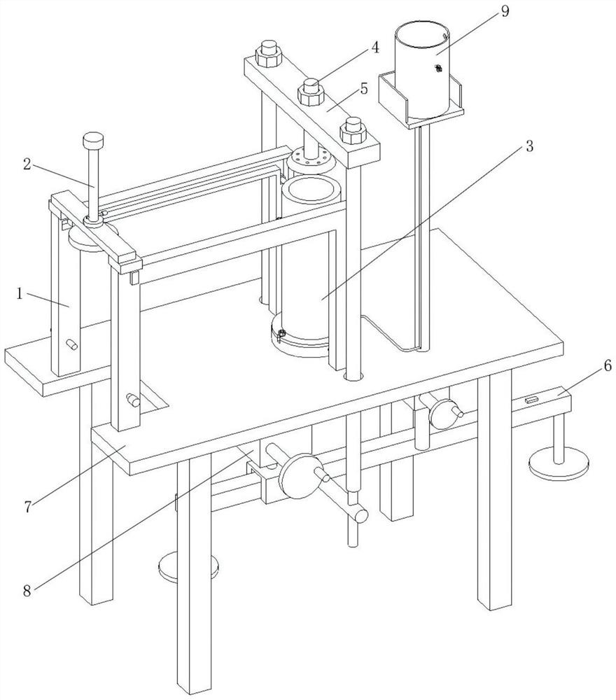 MBT garbage permeameter with compaction hammer and convenient-to-move permeation column and adjustable water head