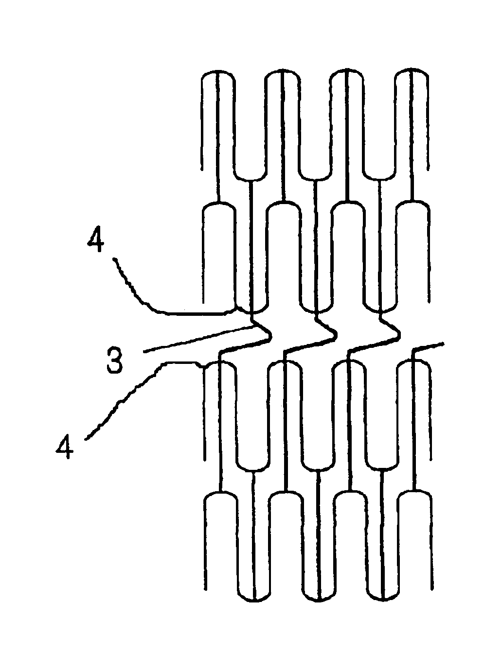 Metal stent for insertion in coronary artery