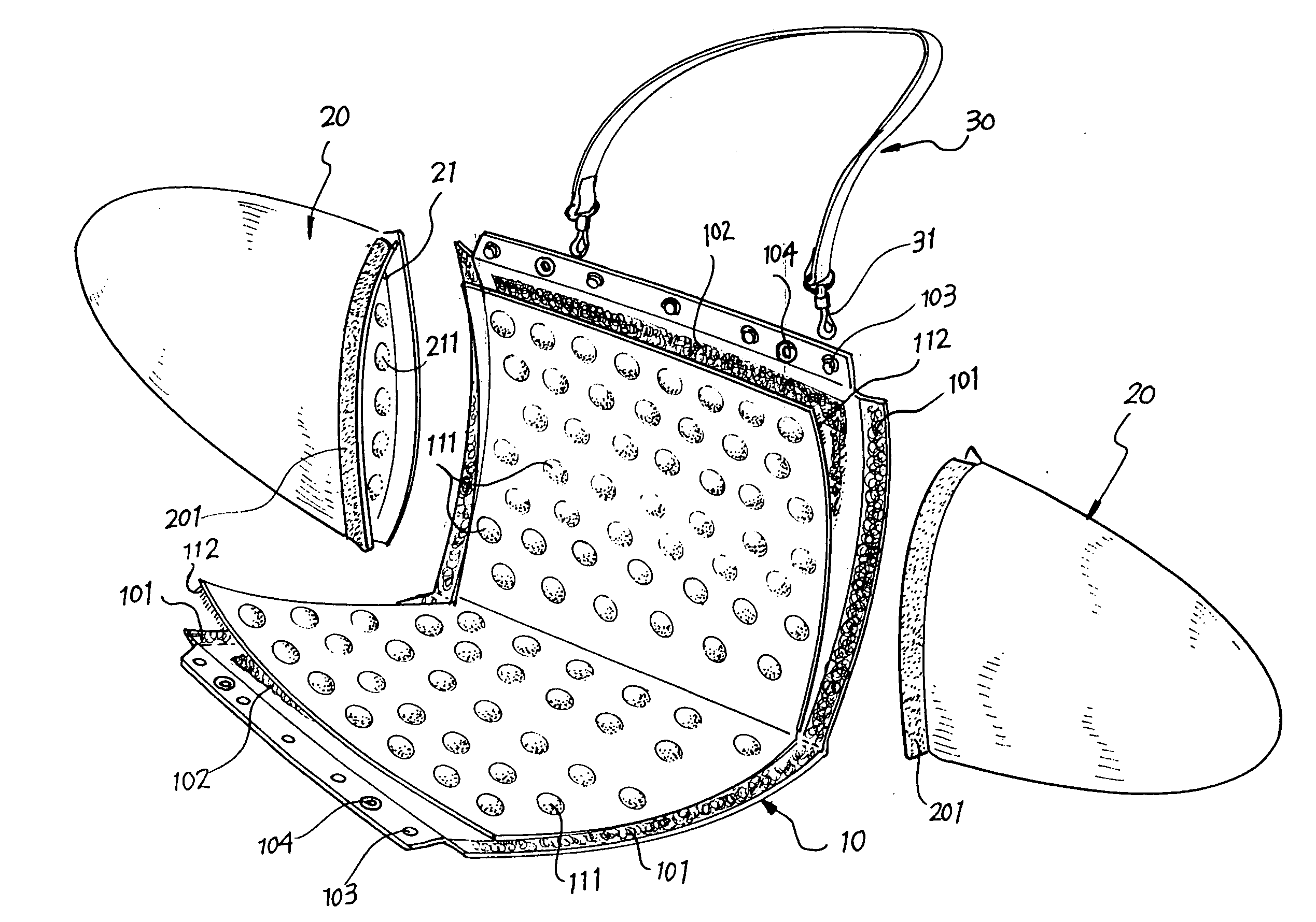 Protective bag having inner pad for surfboard