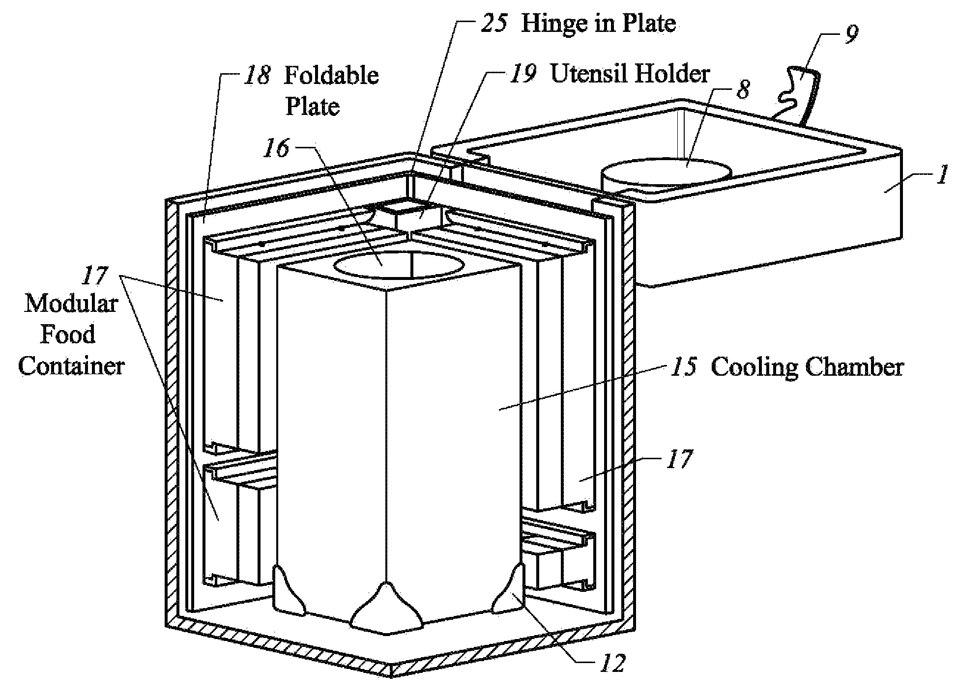 Portable food storage container