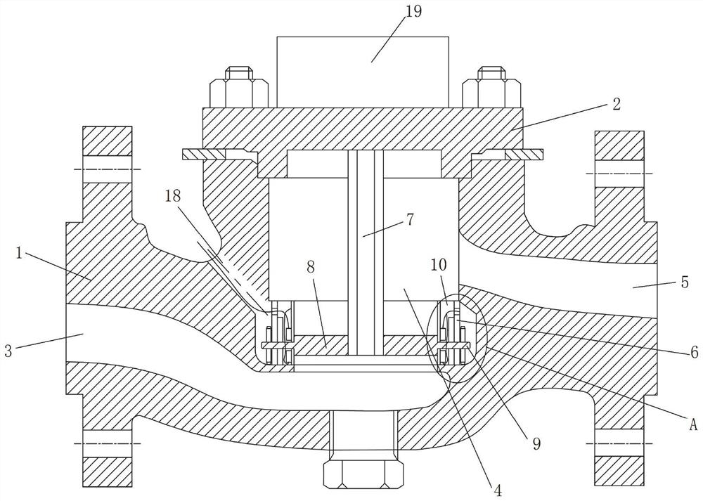 A liquid flow control valve