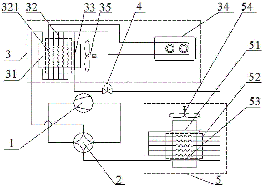 A fresh air air handling unit with synchronous subcooling and superheating