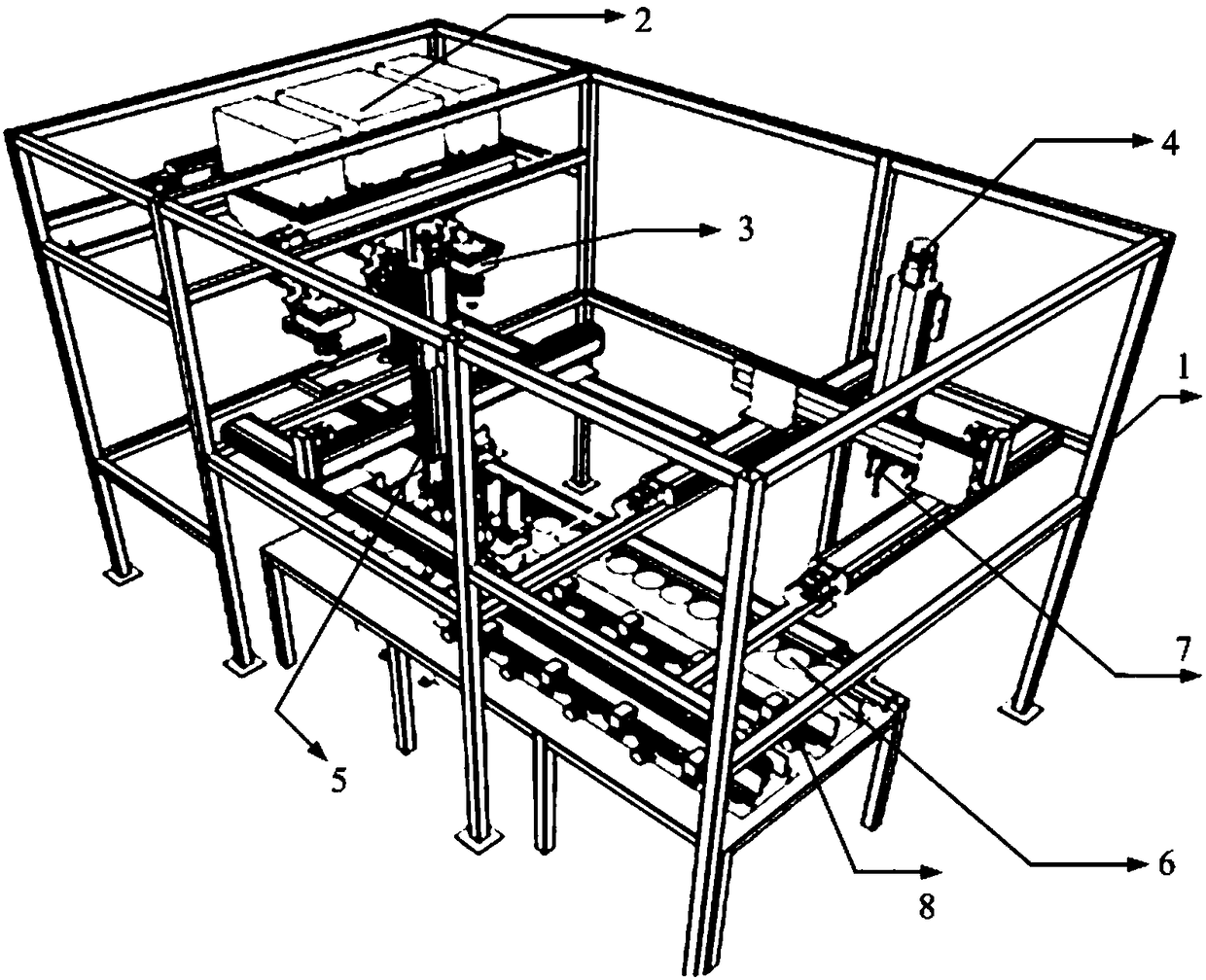 Automatic feeding system for producing rare earth coloring agent and feeding method thereof