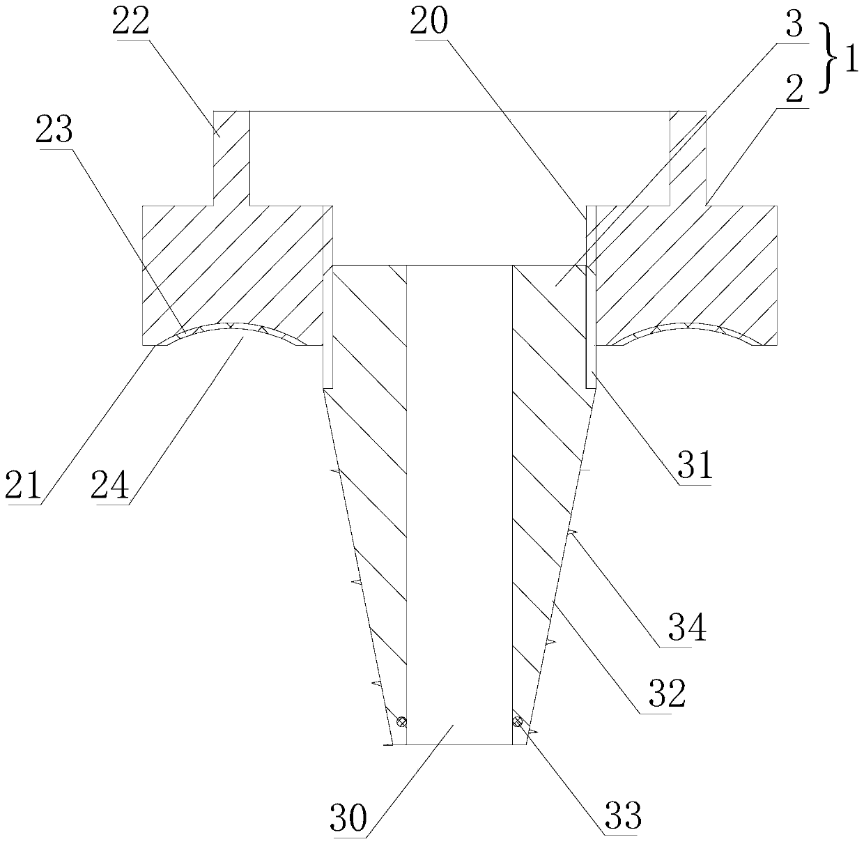 Grease injection head facilitating conductive grease filling of strain clamp