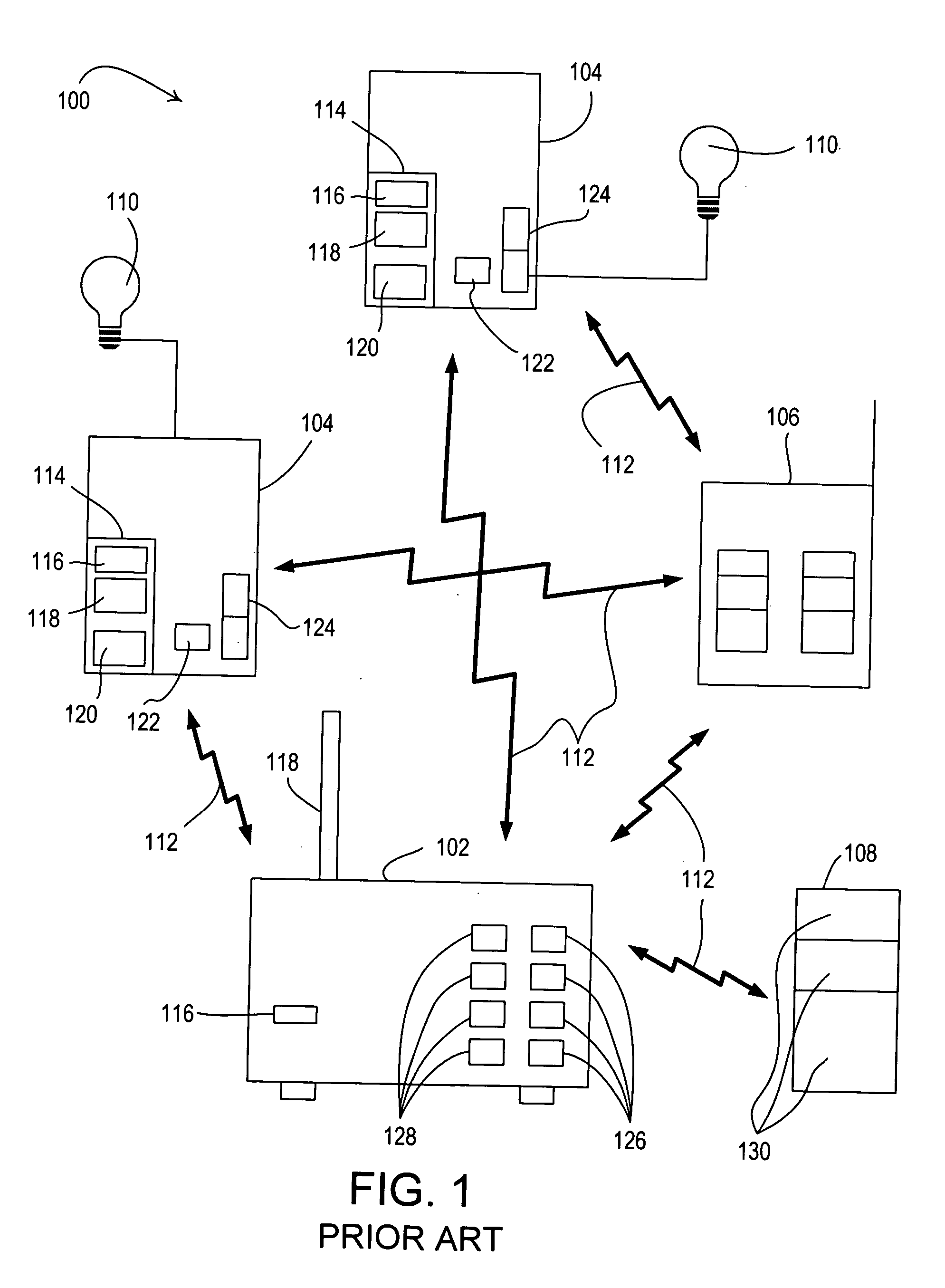 Remote control lighting control system