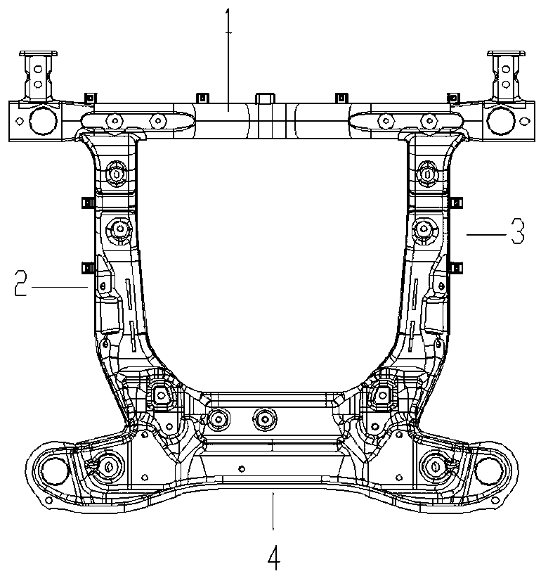 #-shaped front sub frame