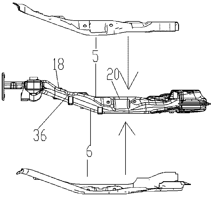 #-shaped front sub frame