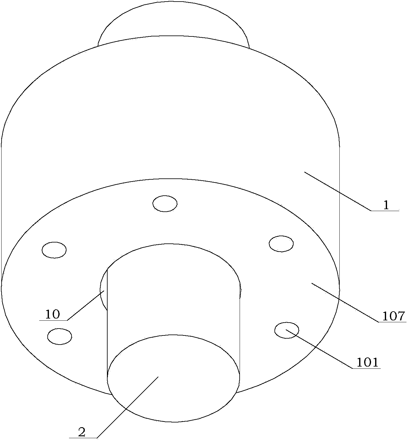 Gas end cylindrical surface combined sealing device provided with spiral groove