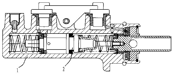 Use of plastic to produce automobile brake main cylinder piston and process