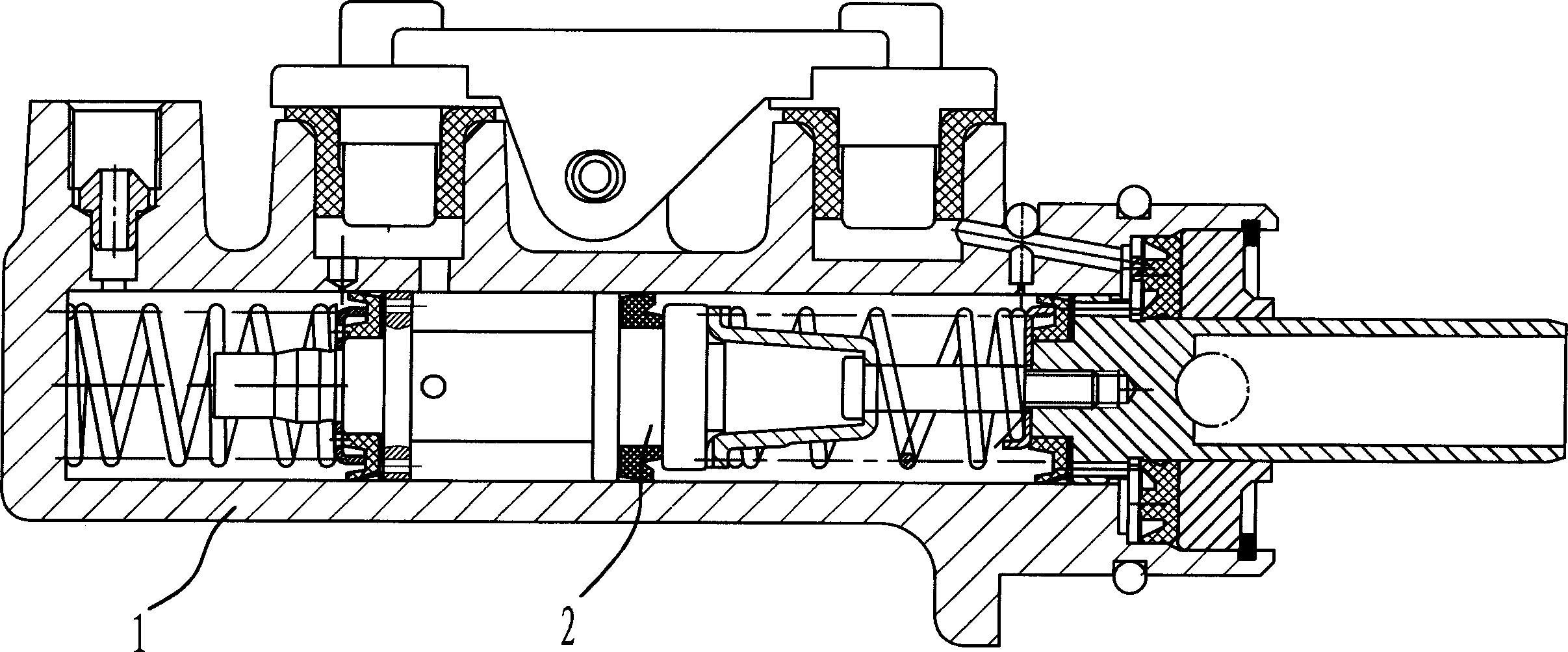 Use of plastic to produce automobile brake main cylinder piston and process