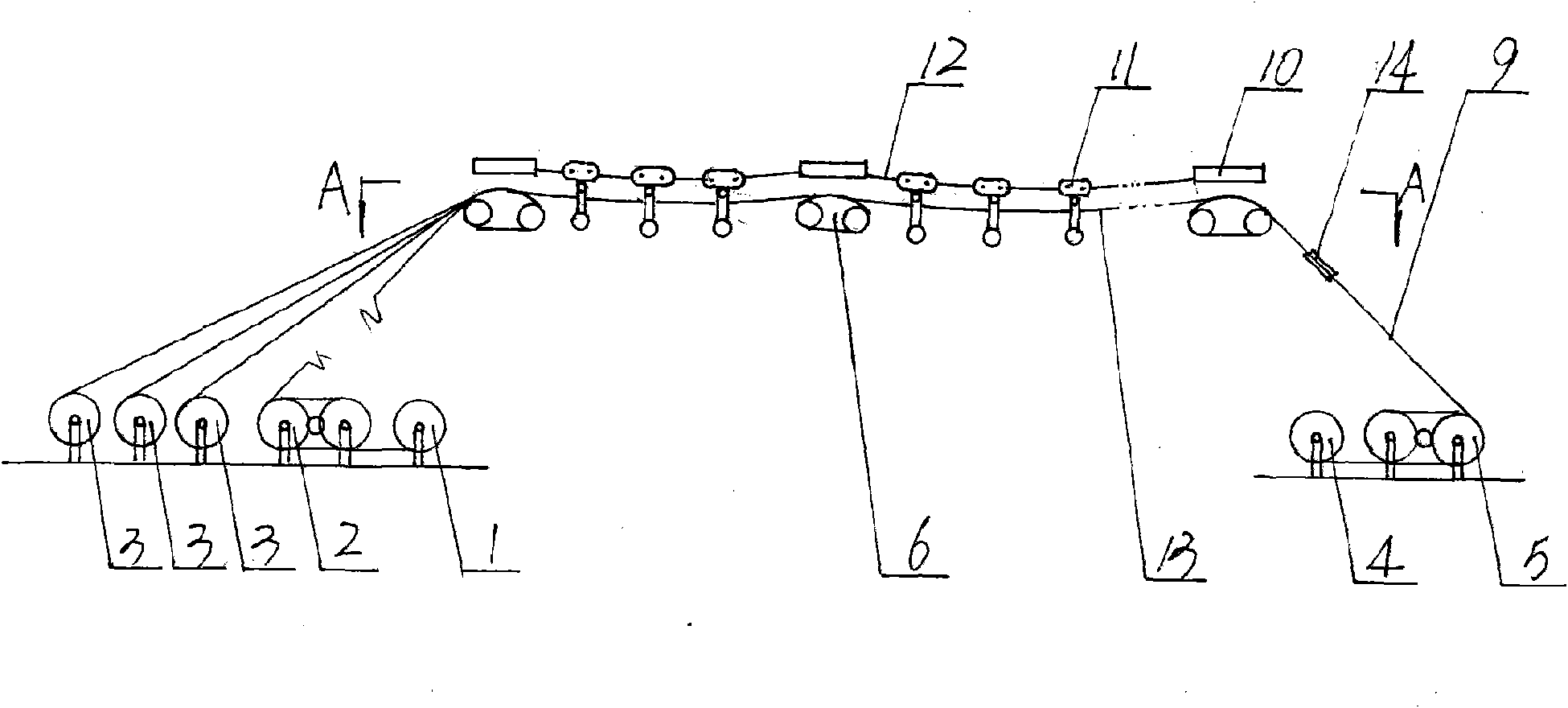 Method and device for spreading conducting wire in micro-tension overhead suspension way