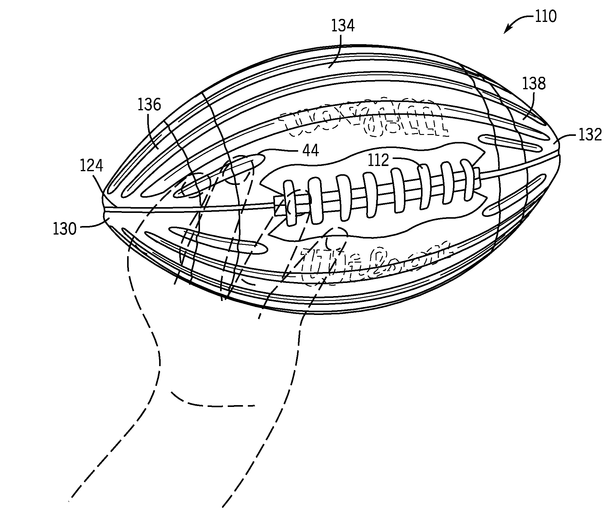 American football incorporating boundary layer trip mechanisms to reduce aerodynamic drag