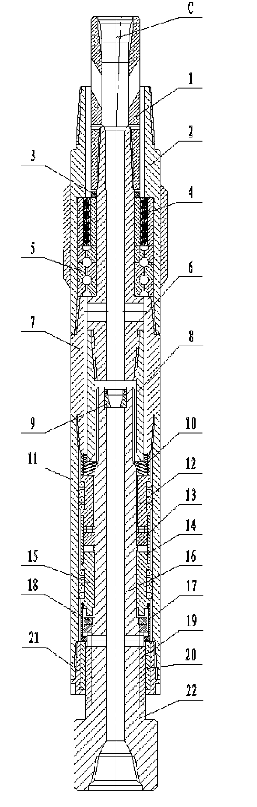 Down-hole rotary impact type drilling tool