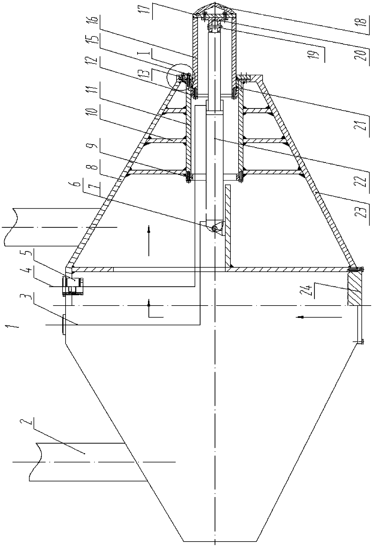 Overturn-resistant self-elevating platform pile shoe