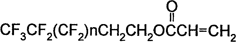 Production of fluoride acrylic-resin multipolymer anti-adhesive agent