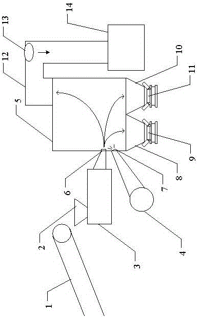 Adjustable-power strong wind impurity removal device