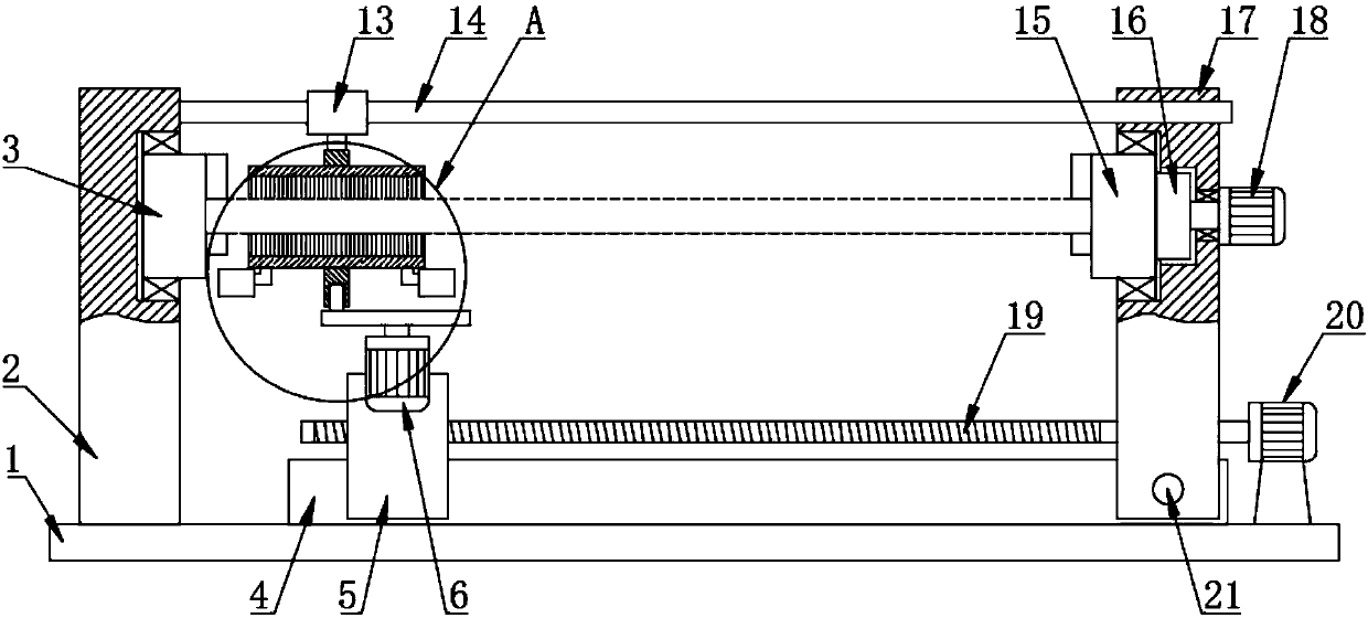 Adjustable round steel rust removing device