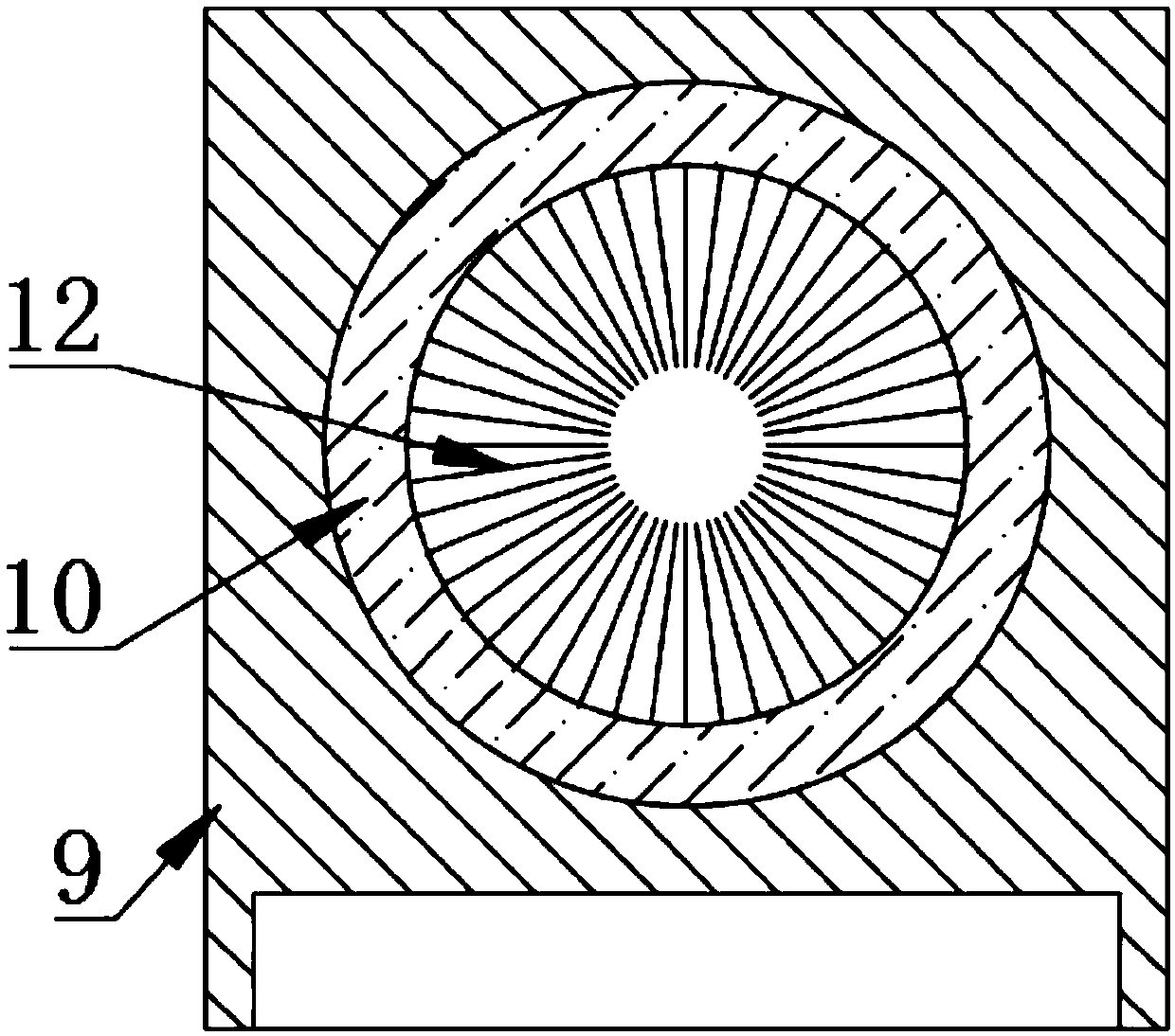 Adjustable round steel rust removing device