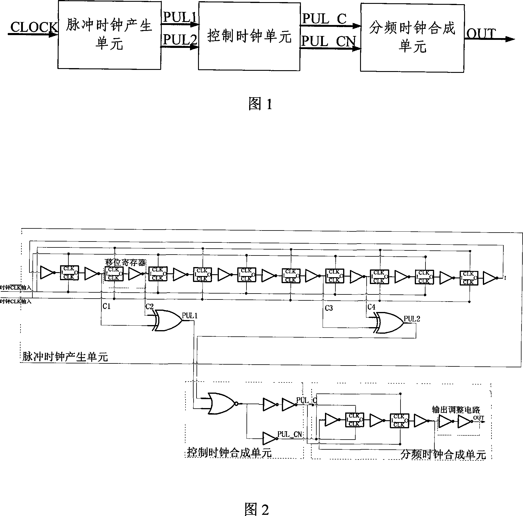 Idle percent adjustable N-time frequency division circuit of pulse mixing mode