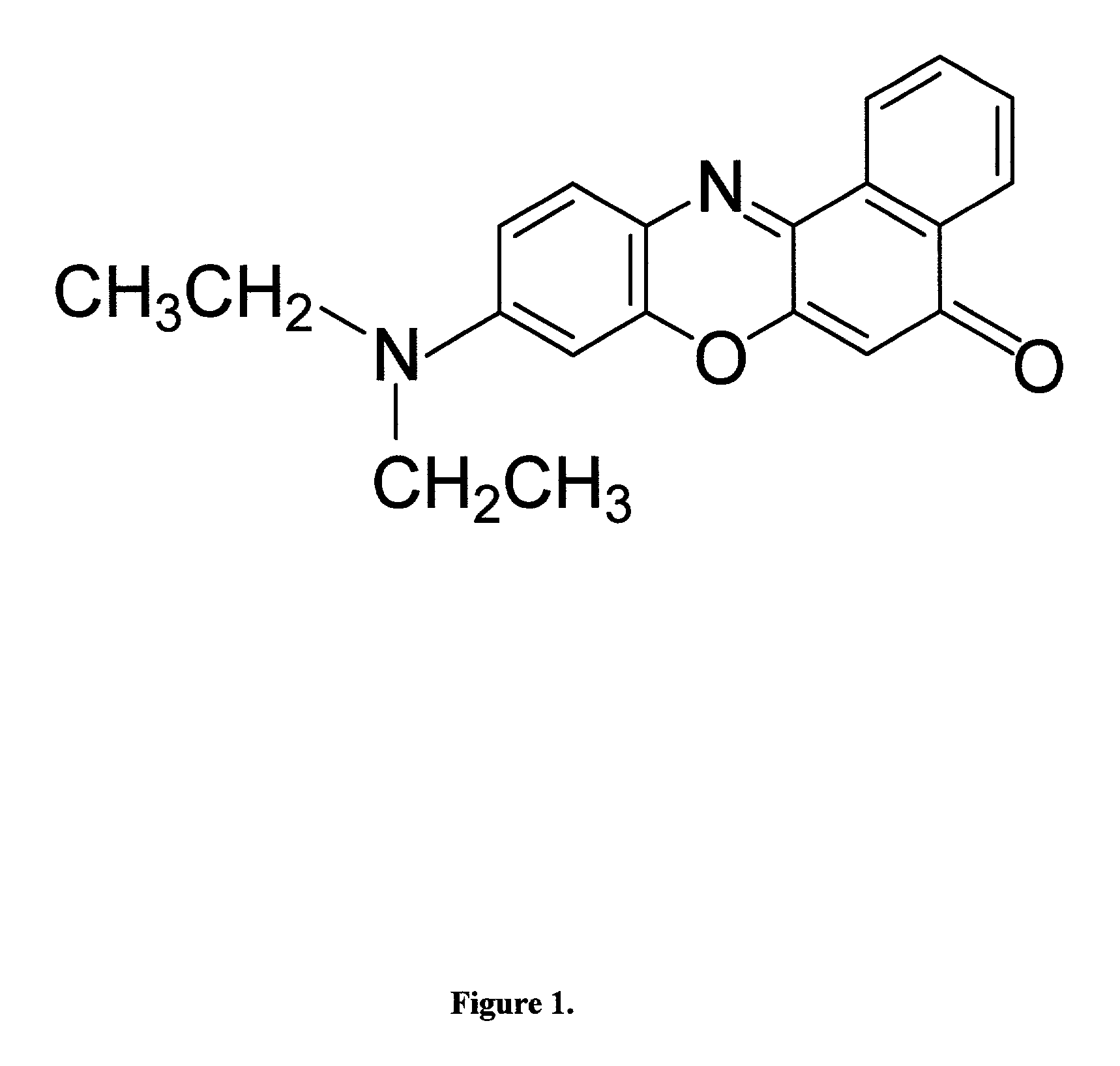 Fluorescence-based method for detecting of basic gases